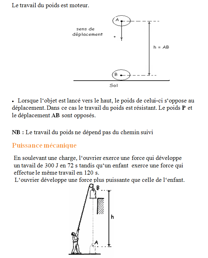 Forcer Le Passage En Seconde Générale TRAVAIL D’UNE FORCE – Senrevision / Cours de math/ français / Anglais